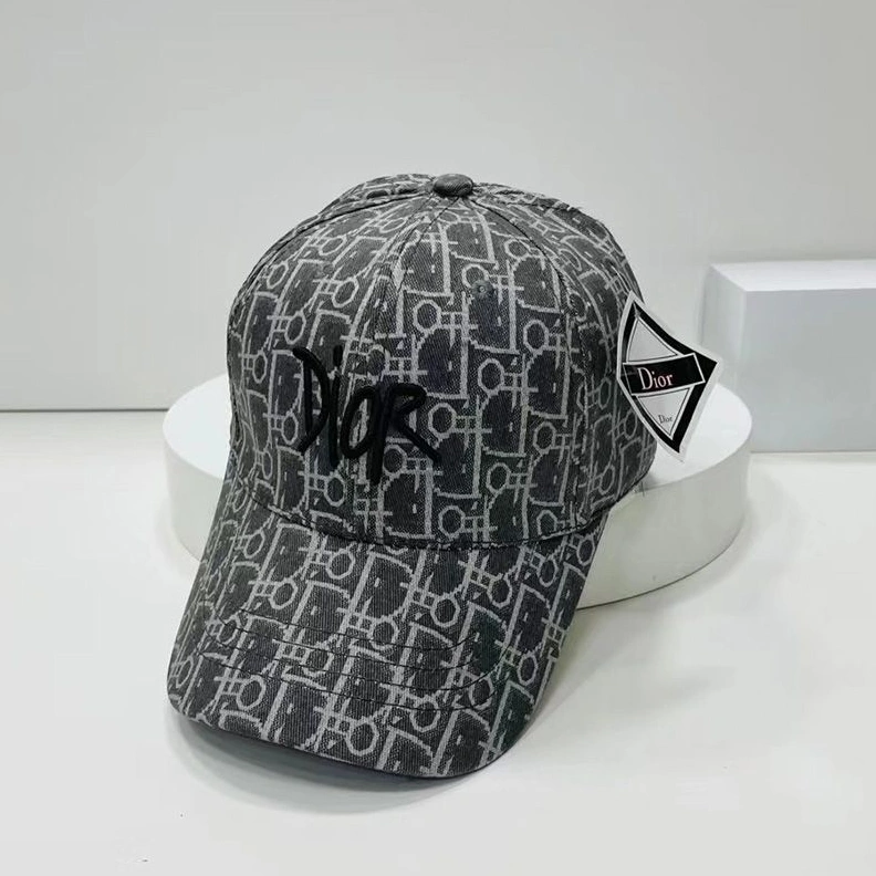 Dior Baseball Cap Shawn Logo Oblique Motif Canvas Grey WellDesigned 5019