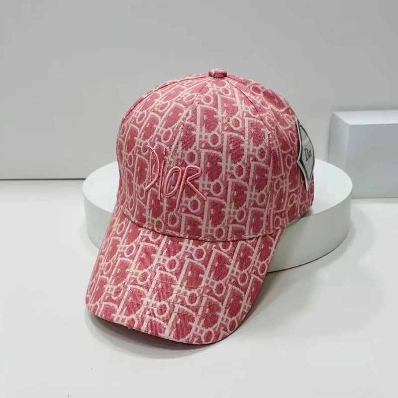 Dior Baseball Cap Shawn Logo Oblique Motif Canvas Pink NewStyle 5045