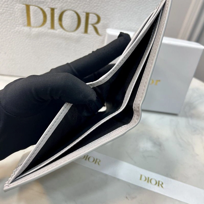 Dior Bi-Fold Wallet Oblique Galaxy Leather Grey ModernLook 7720