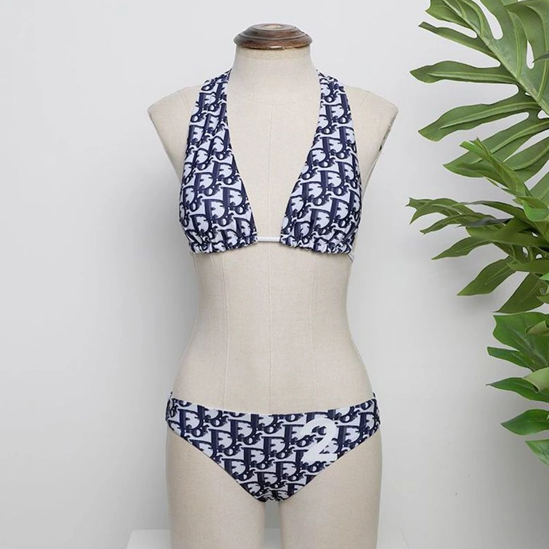Dior Bikini Women Oblique with Number 2 Motif Lycra Black AllSeason 9711