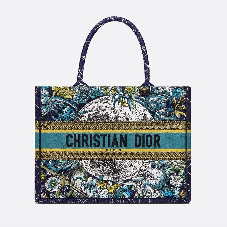 Dior Book Tote Constellation Motif Canvas Blue HighQuality 8677