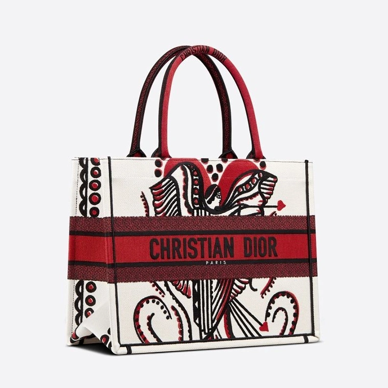 Dior Book Tote Cupidon Motif Canvas White AllSeason 2562