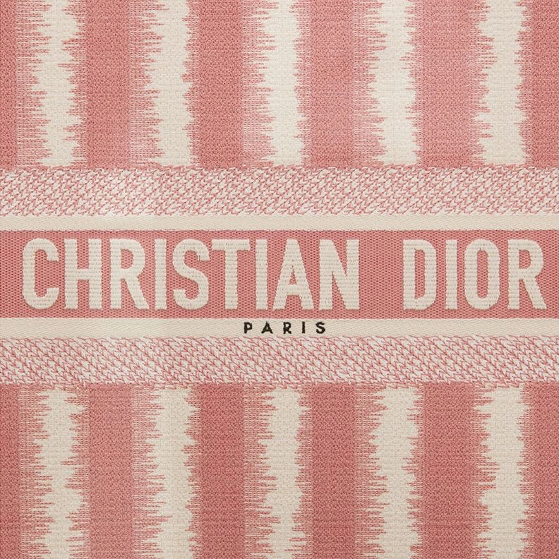 Dior Book Tote D-Stripes Motif Canvas Pink EasyMatch 7084