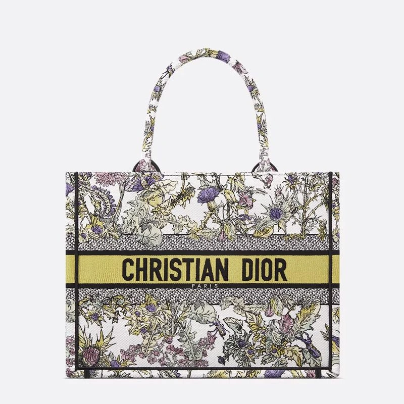 Dior Book Tote In Chardons Motif Canvas White GoAnywhere 3430