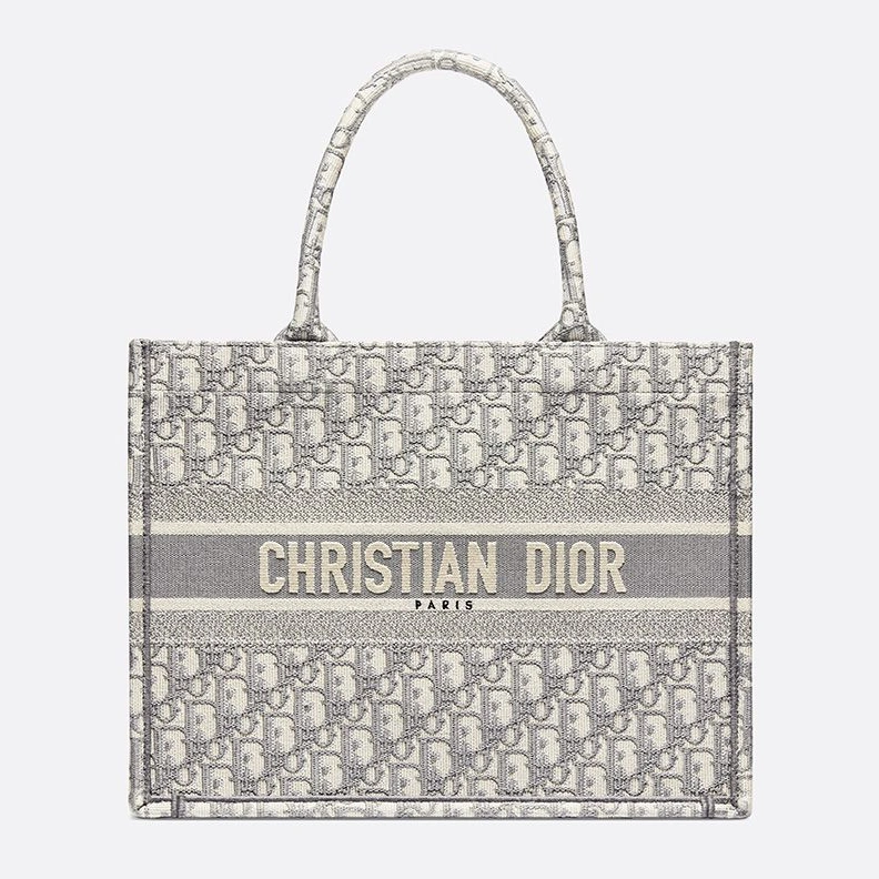 Dior Book Tote In Oblique Motif Canvas Grey GoAnywhere 8294