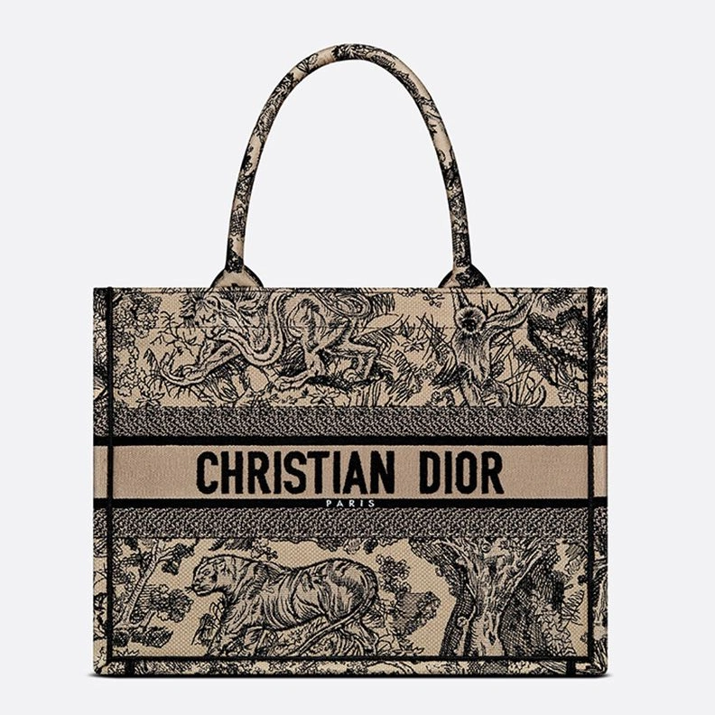 Dior Book Tote In Toile De Jouy Motif Canvas Beige SmartChoice 2047