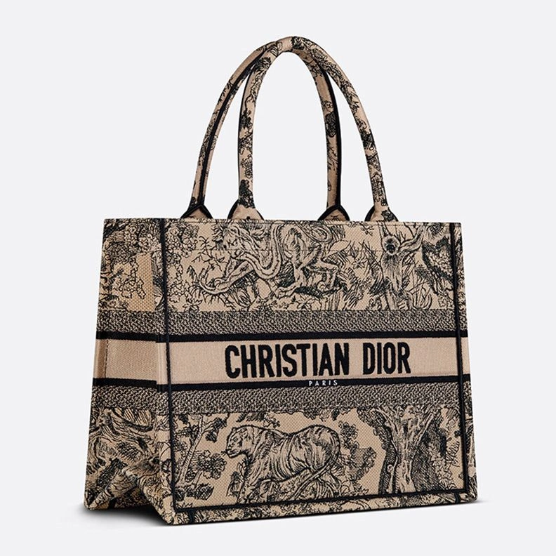 Dior Book Tote In Toile De Jouy Motif Canvas Beige SmartChoice 2047