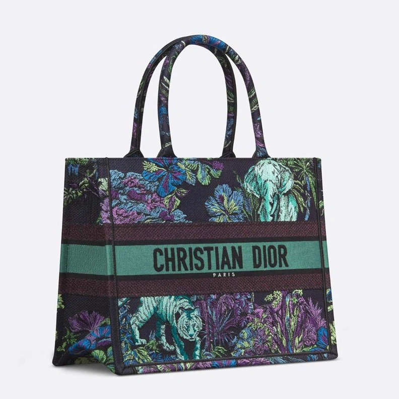 Dior Book Tote In Toile De Jouy Voyage Motif Canvas Blue Comfortable 3930