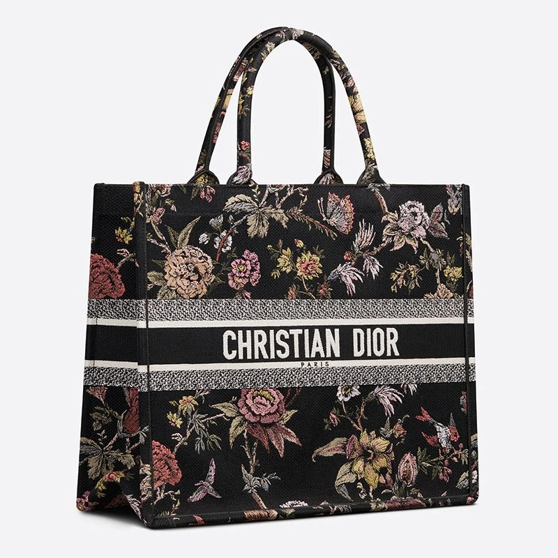 Dior Book Tote Jardin Botanique Motif Canvas Black SmartChoice 4256