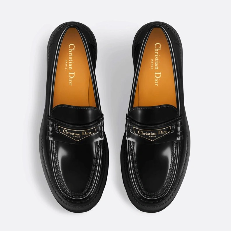 Dior Boy Platform Loafers Women Brushed Calfskin Black BestValue 5790