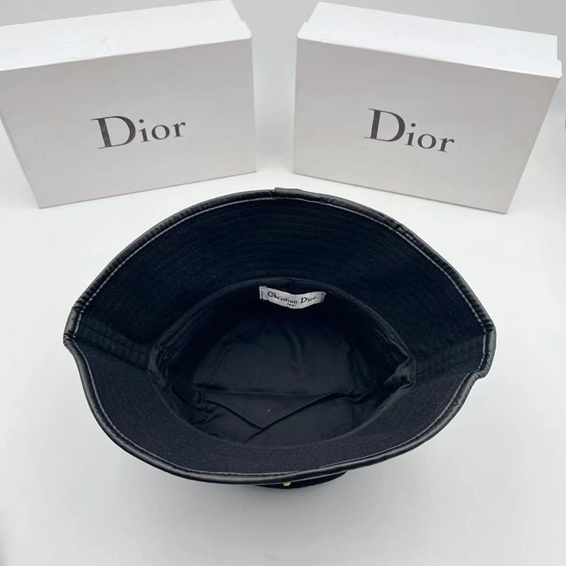 Dior Bucket Hat Shawn Logo Motif Cotton Blue Popular 5840