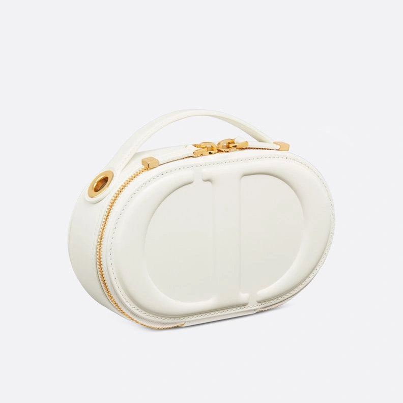 Dior CD Signature Oval Camera Bag Calfskin White StreetReady 1412
