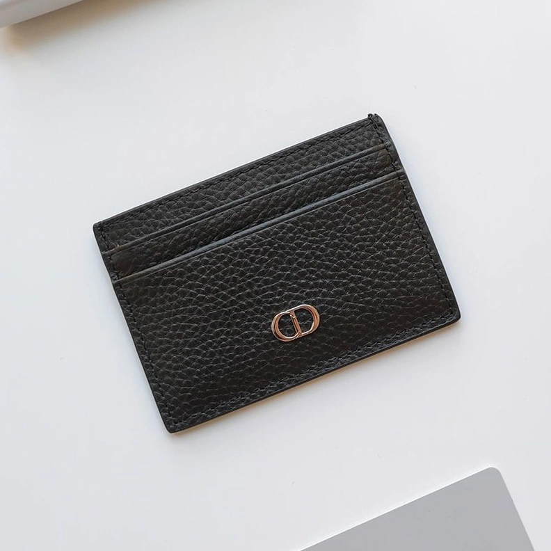 Dior Card Holder Grained Calfskin With CD Icon Signature Black SportInspired 3096