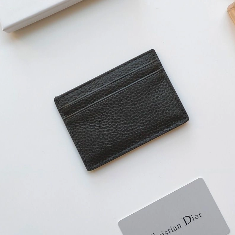 Dior Card Holder Grained Calfskin With CD Icon Signature Black SportInspired 3096