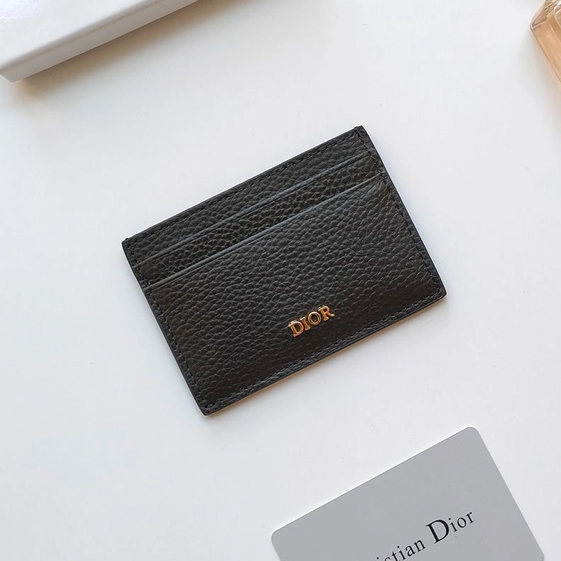 Dior Card Holder Grained Calfskin With DIOR Icon Signature Black ModernLook 4267