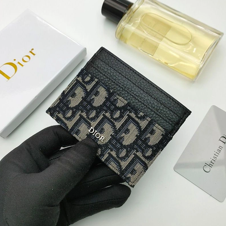 Dior Card Holder Oblique Motif Canvas Blue WellDesigned 5562