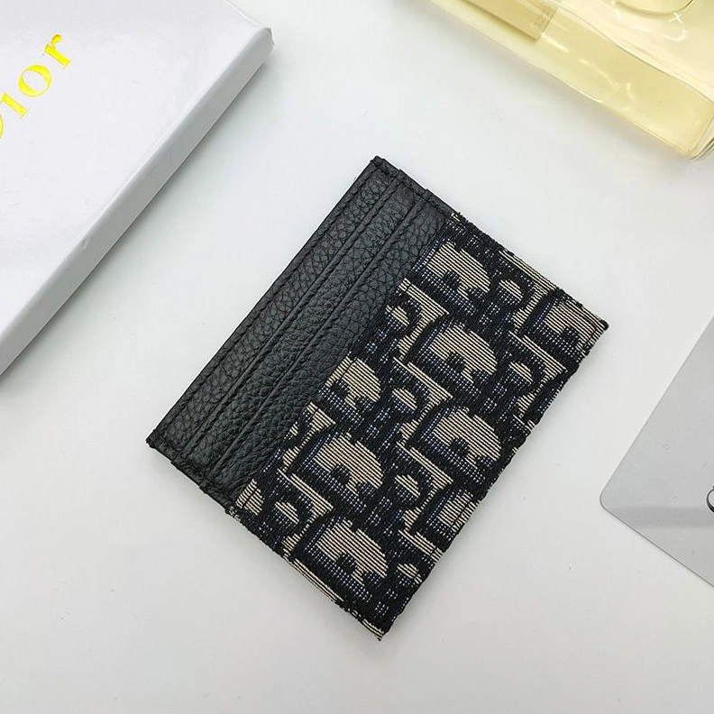 Dior Card Holder Oblique Motif Canvas Blue WellDesigned 5562