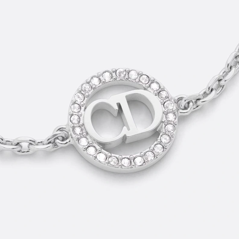 Dior Clair D Lune Bracelet Metal and Crystals Silver Comfortable 1730