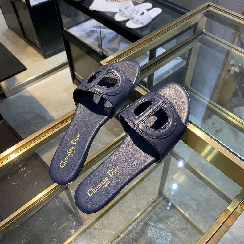 Dior D-Club Slides Women Calfskin Blue GoAnywhere 570