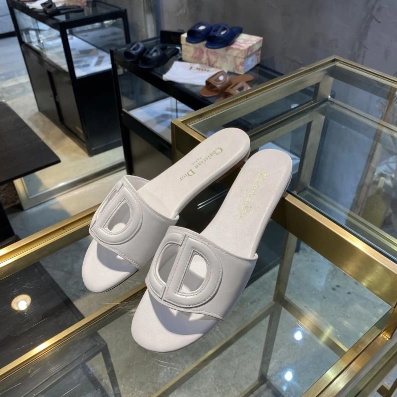 Dior D-Club Slides Women Calfskin White EasyMatch 2830