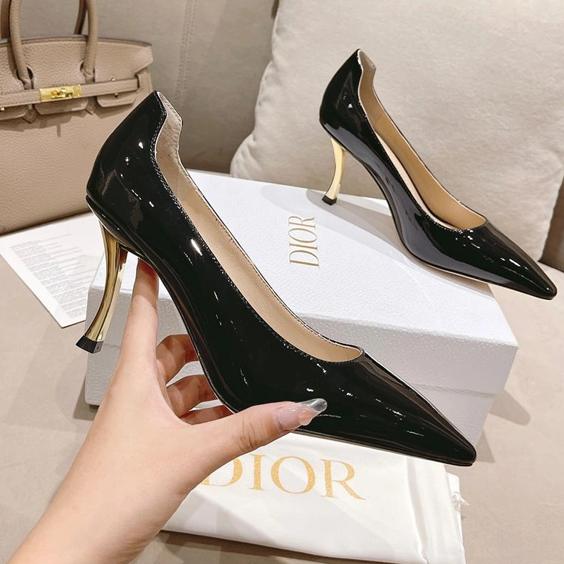 Dior D-Fame Pumps Women Patent Leather Black ModernLook 4603