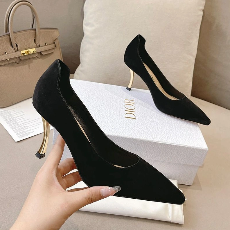 Dior D-Fame Pumps Women Suede Black ModernLook 7631