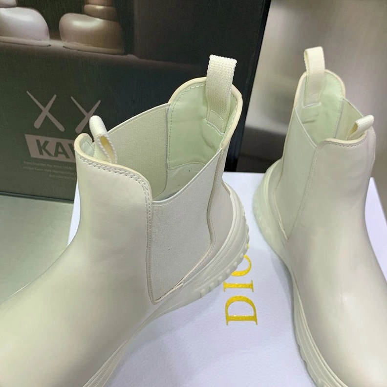 Dior D-Racer Ankle Boots Women Calfskin White StreetReady 4994