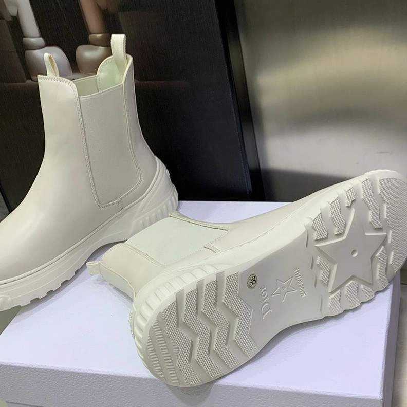 Dior D-Racer Ankle Boots Women Calfskin White StreetReady 4994