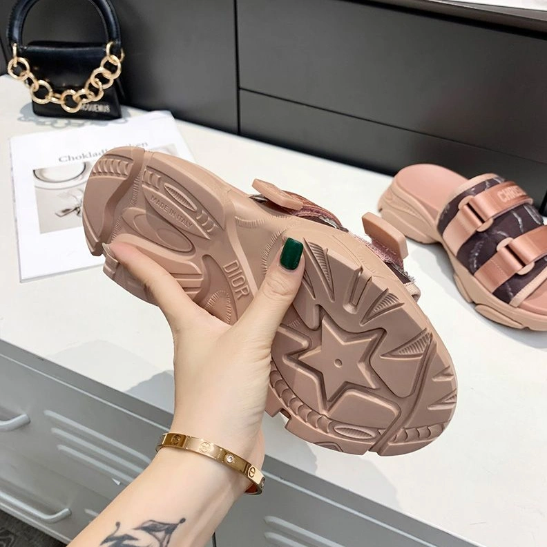 Dior D-Wander Slides Women Camouflage Technical Fabric Pink UrbanStyle 8494