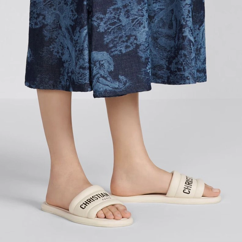 Dior Every-D Slides Women Lambskin White GoAnywhere 6932