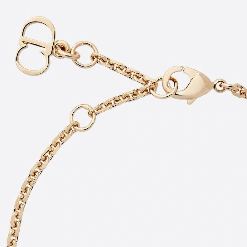 Dior La Petite Tribale Bracelet Metal and White Crystals Gold Affordable 8986