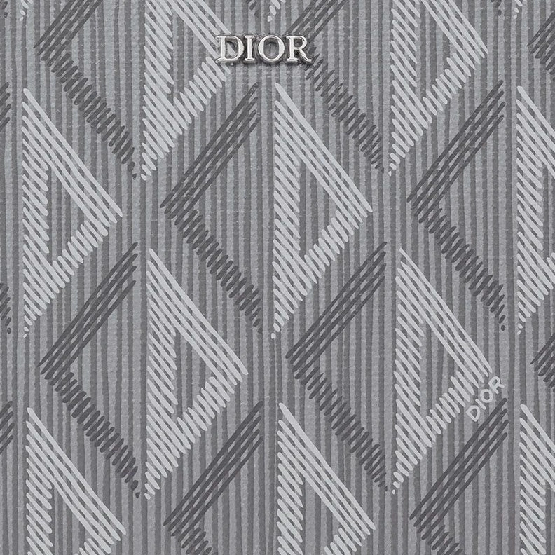 Dior Messenger Pouch CD Diamond Motif Canvas Grey GoodFit 4454