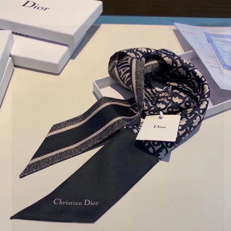 Dior Mitzah Twill 30 Montaigne Houndstooth Motif Silk Navy Blue HighQuality 6163