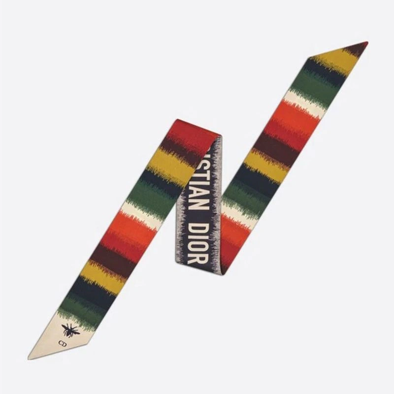 Dior Mitzah Twill D-Stripes Motif Silk Multicolor SmartChoice 3051