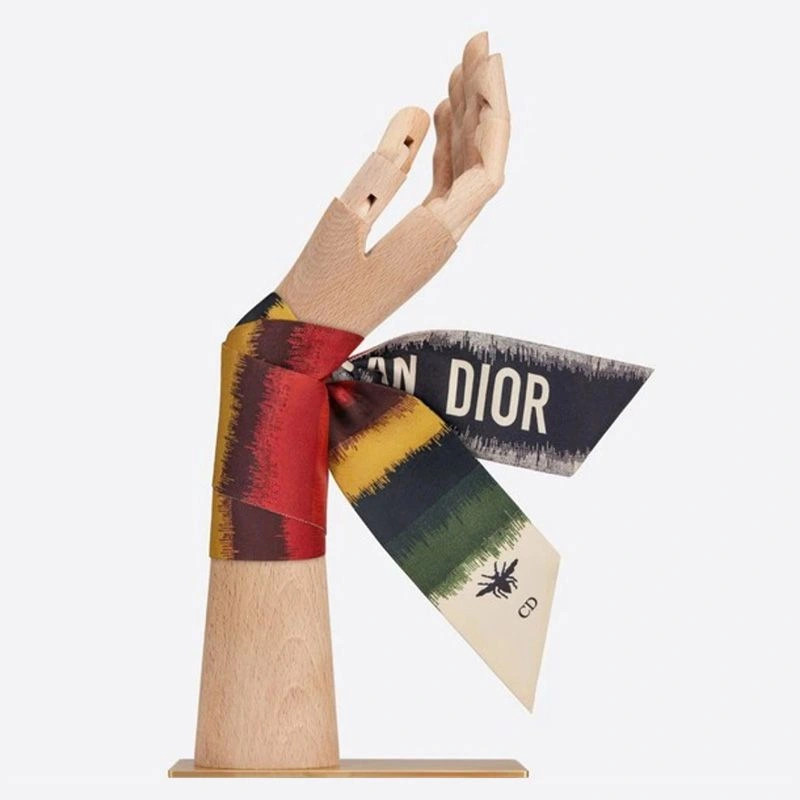 Dior Mitzah Twill D-Stripes Motif Silk Multicolor SmartChoice 3051
