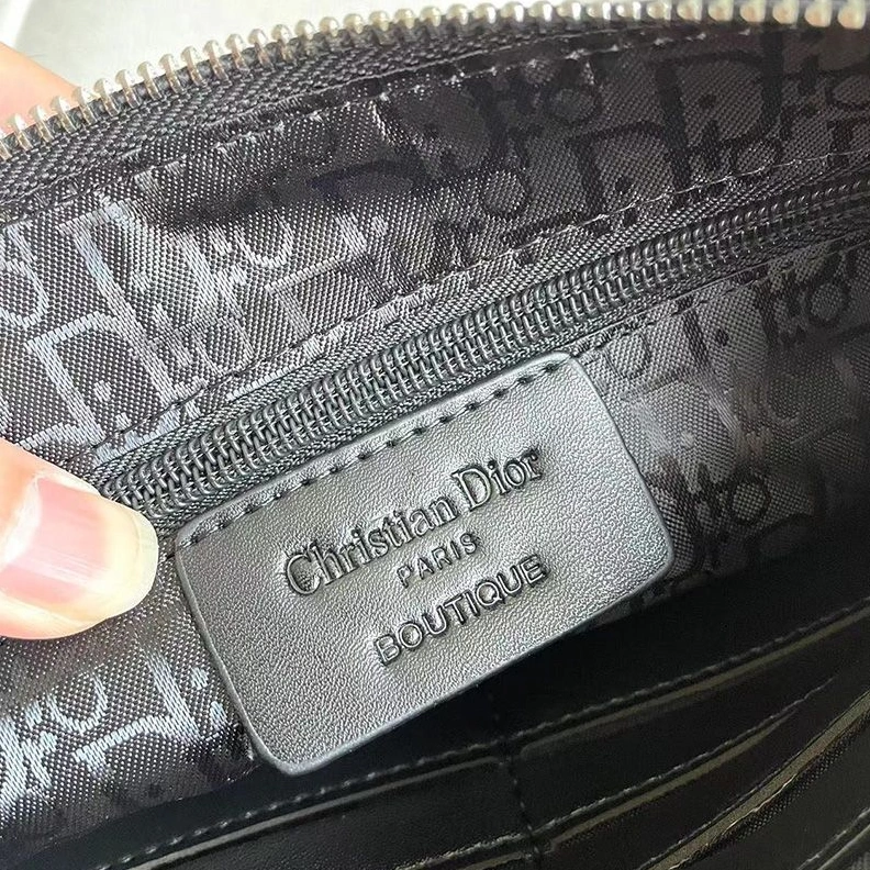 Dior Pouch CD Diamond Canvas Black ModernLook 8949