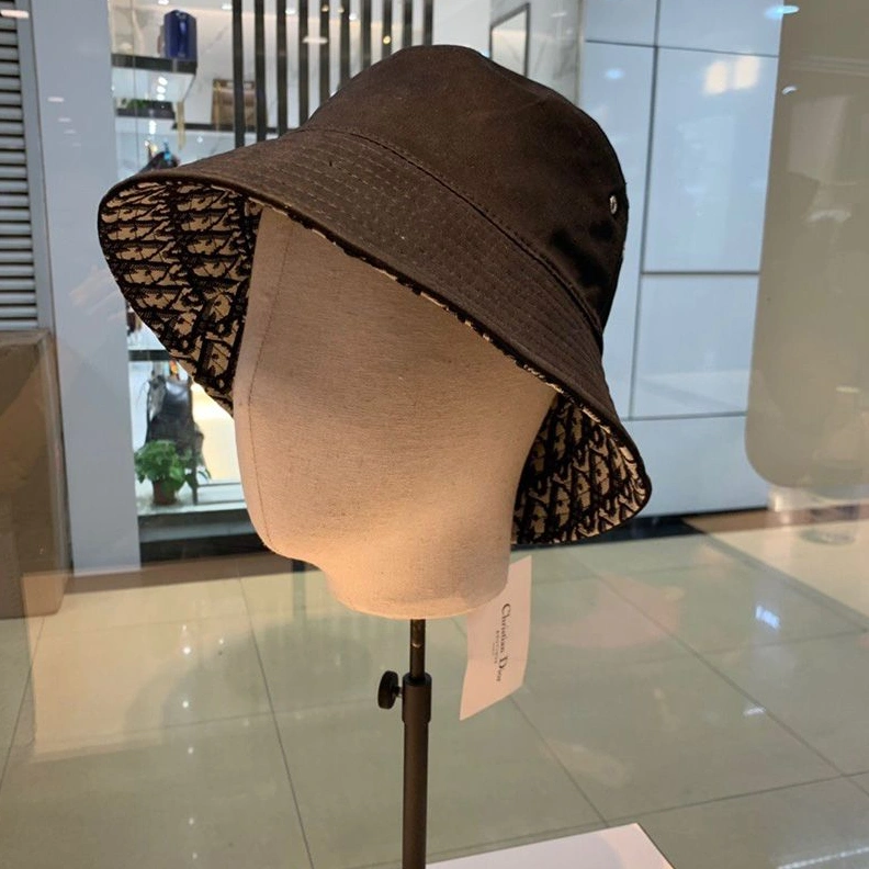 Dior Reversible Bucket Hat Teddy Oblique Motif Cotton Black TopPick 4704