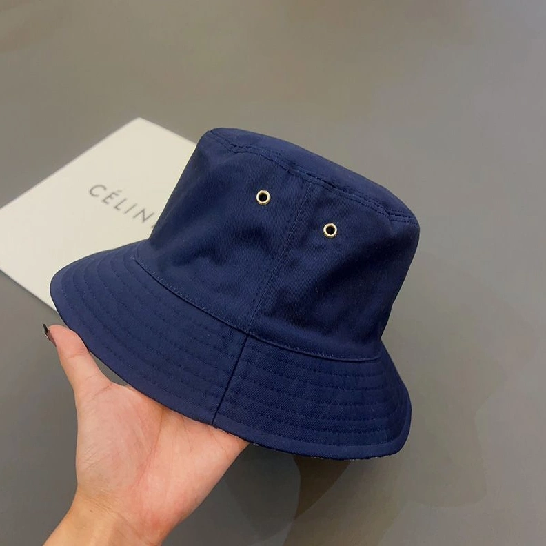 Dior Reversible Bucket Hat Teddy Oblique Motif Cotton Blue Popular 5594