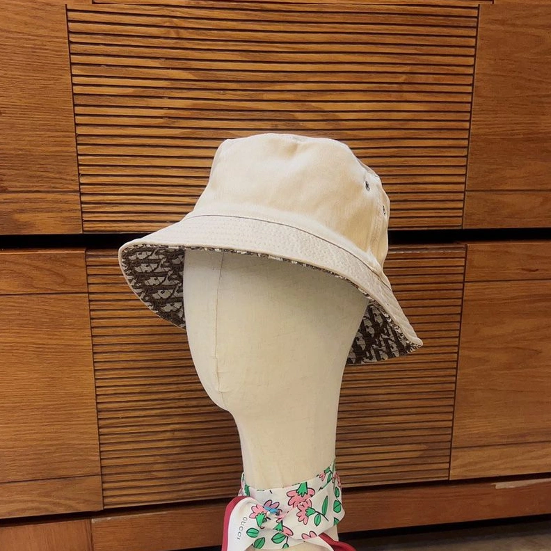 Dior Reversible Bucket Hat Teddy Oblique Motif Cotton Khaki Affordable 4711