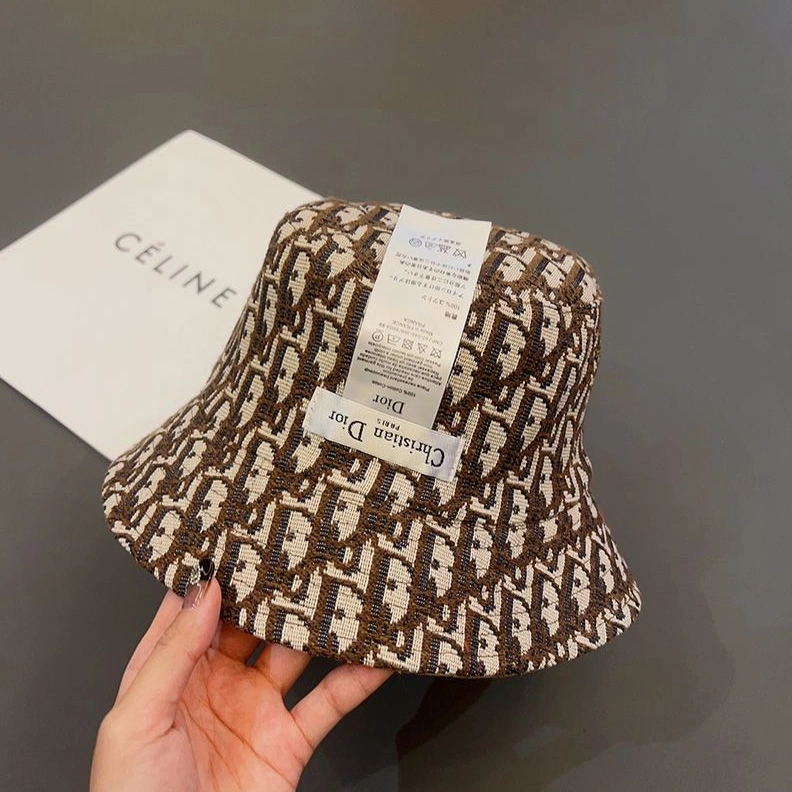 Dior Reversible Bucket Hat Teddy Oblique Motif Cotton Khaki Affordable 4711