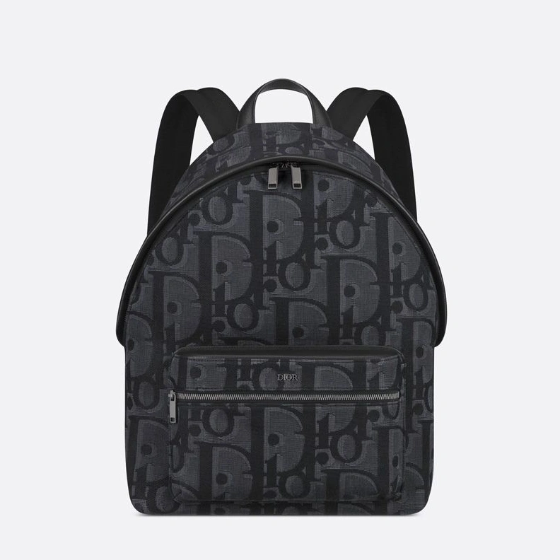 Dior Rider Backpack In Maxi Oblique Motif Canvas Black Popular 928