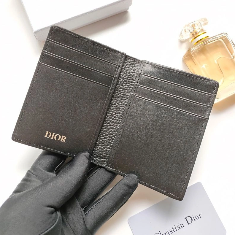 Dior Saddle Bi-Fold Card Holder Oblique Motif Canvas Black SportInspired 2648