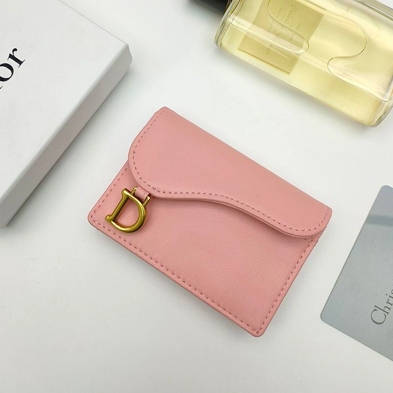 Dior Saddle Bloom Card Holder In Goatskin Pink NewStyle 9087