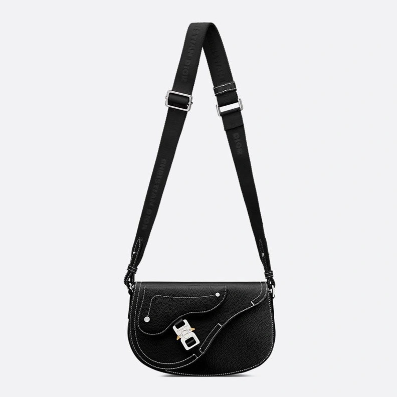 Dior Saddle Compact Messenger In Grained Calfskin Black AllSeason 4520