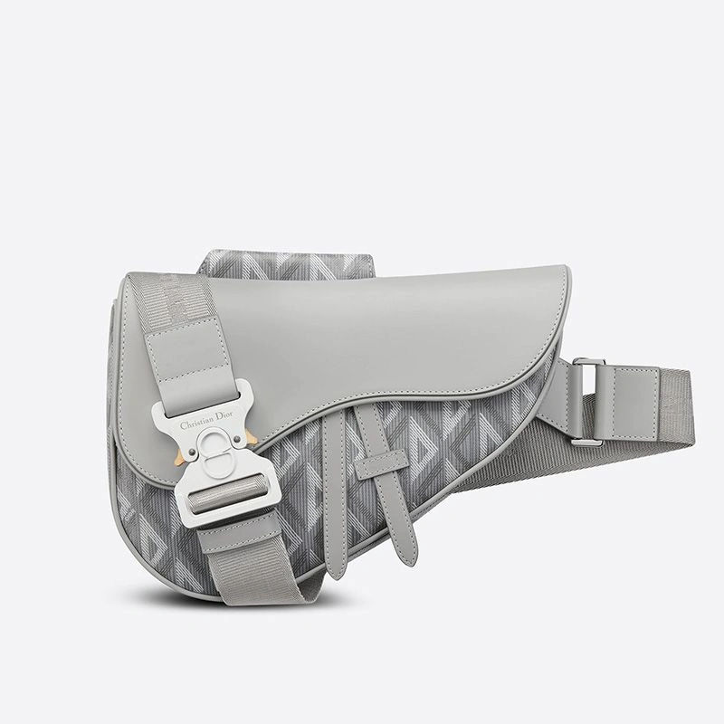Dior Saddle Crossbody CD Diamond Motif Canvas Grey WellDesigned 2763