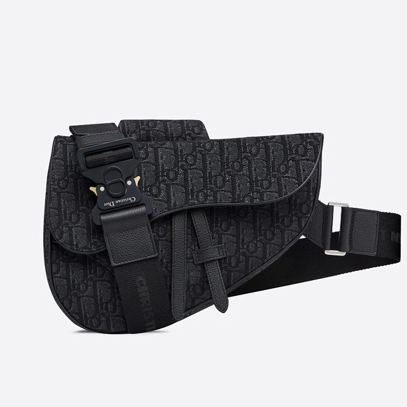 Dior Saddle Crossbody Oblique Motif Canvas Black ModernLook 8126