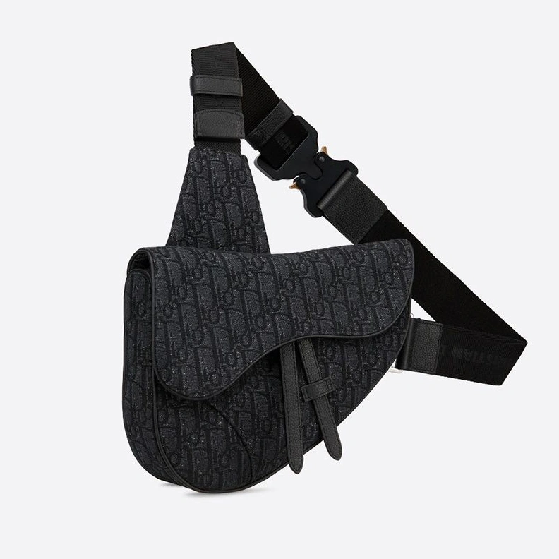 Dior Saddle Crossbody Oblique Motif Canvas Black ModernLook 8126
