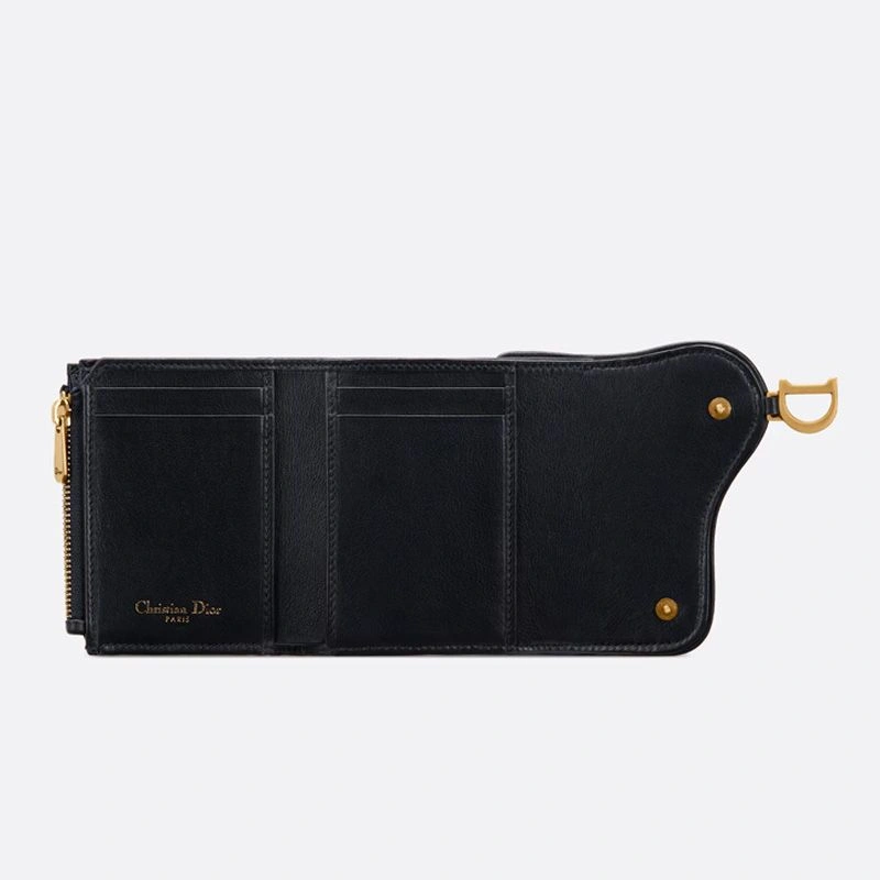 Dior Saddle Lotus Wallet In Oblique Motif Canvas Blue NewStyle 4417