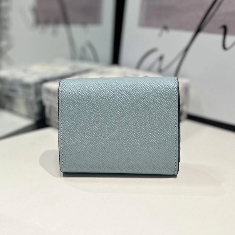 Dior Saddle Trifold Wallet In Grained Calfskin Blue Fashionable 1719
