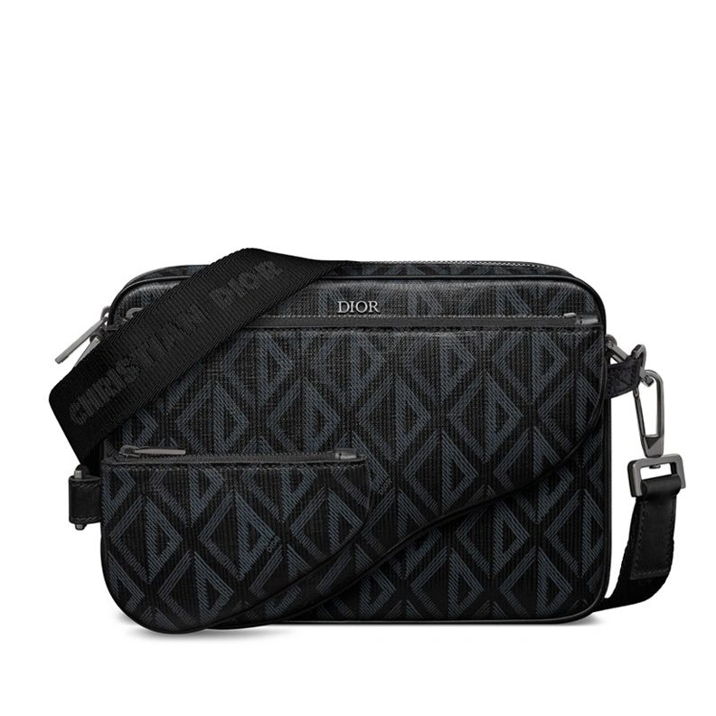 Dior Saddle Triple Pouch In CD Diamond Motif Canvas Black SmartChoice 484